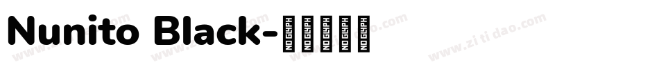 Nunito Black字体转换